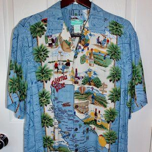 Reyn Spooner Men’s Short Sleeve, California Wine Aloha Shirt